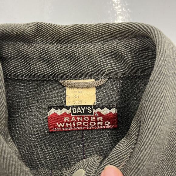 Vintage 50s Day's Grey Ranger Wool Whipcord Coat - Picture 4 of 4